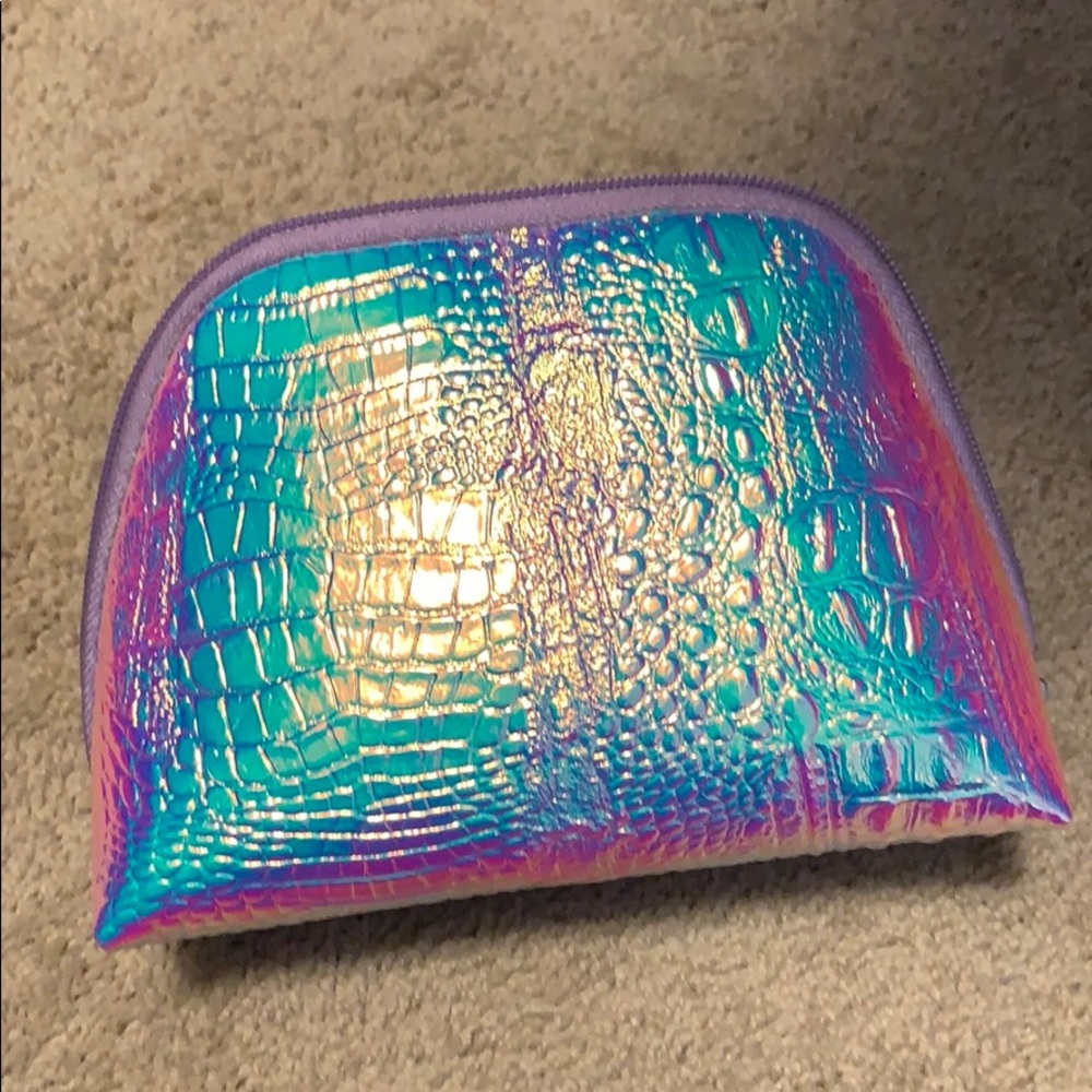 Iridescent makeup bag
